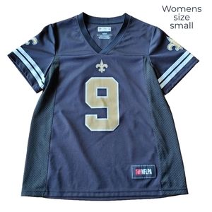 NFL New Orleans Saints football jersey, Drew Brees #9, women's sz small